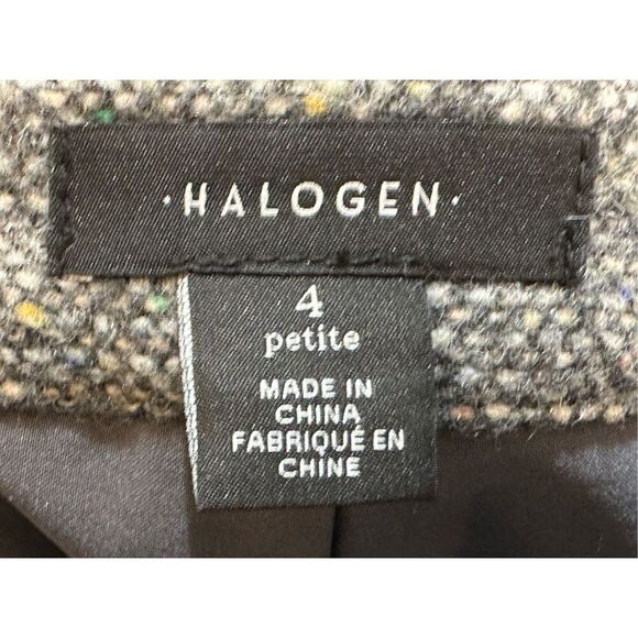 Halogen gray wool skirt with flounce size 4P - Picture 6 of 7